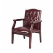Boss Office Traditional Faux Leather Tufted Guest Chair in Oxblood