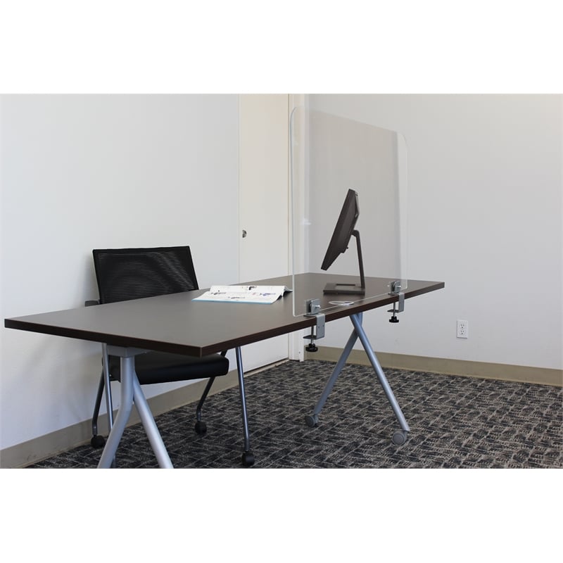 Acrylic Plexiglass Desk Divider Shield Panel - NP Privacy Panels by Boss Office Products