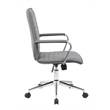 Boss Office Modern Ribbed Back Adjustable Office Desk Chair with Arms in Gray