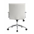 Boss Office Modern Ribbed Back Adjustable Office Desk Chair with Arms in White