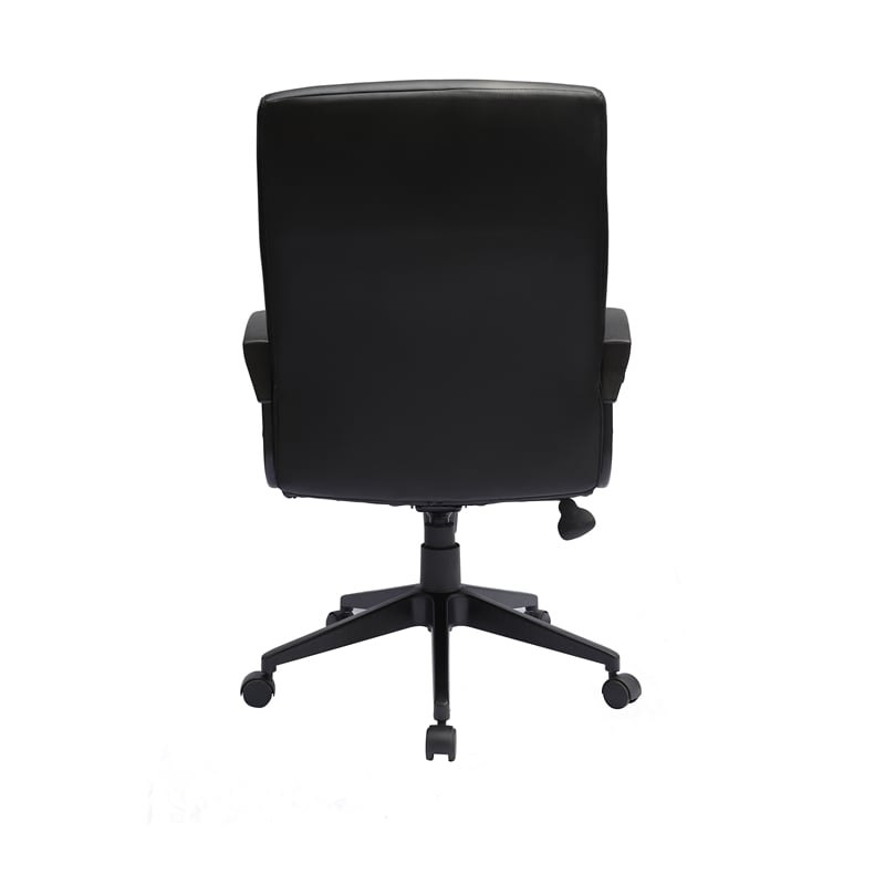 Boss Office Ribbed Back CaressoftPlus Vinyl Task Chair in Black