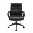 Boss Office Ribbed Back CaressoftPlus Vinyl Task Chair in Black