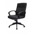 Boss Office Ribbed Back CaressoftPlus Vinyl Task Chair in Black