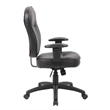 Boss Office Products Faux Leather Task Chair with Adjustable Arms in Black