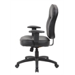 Boss Office Products Faux Leather Task Chair with Adjustable Arms in Black