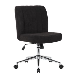 Boss Office 18.5&quot Upholstered Fabric Boucle Task Chair in Black