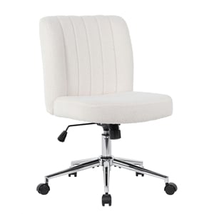 Boss Office 18.5&quot Upholstered Fabric Boucle Task Chair in Cream