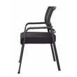 Boss Office Mesh Back Fabric Guest Chair with Steel Legs in Black