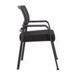 Boss Office Mesh Back Fabric Guest Chair with Steel Legs in Black