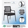 Boss Office Mesh Back Fabric Guest Chair with Steel Legs in Black