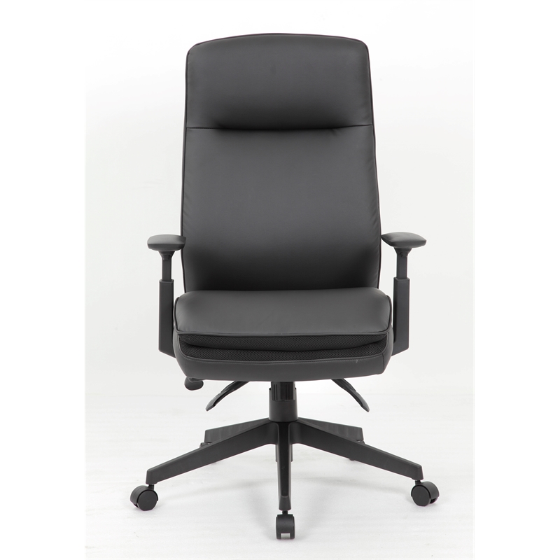 Boss Office High Back Vinyl Executive Chair in Black