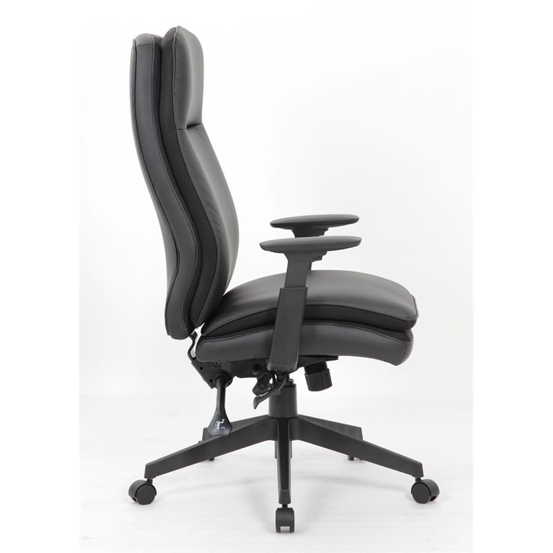 Boss Office High Back Vinyl Executive Chair in Black