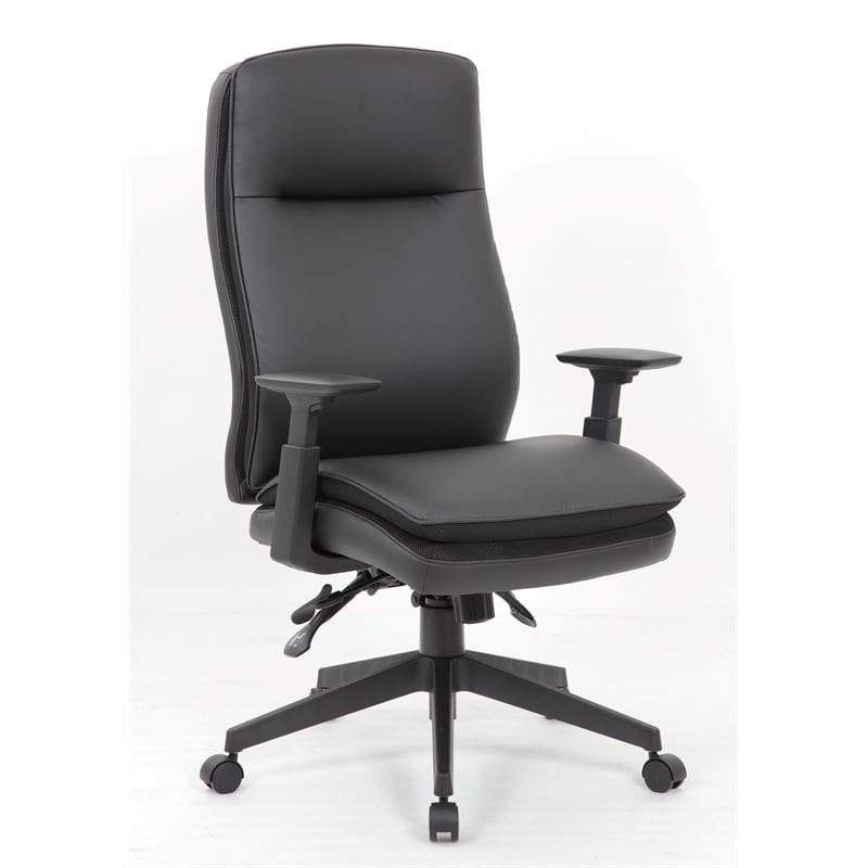 Boss Office High Back Vinyl Executive Chair in Black