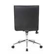 Boss Office Vinyl Armless Hospitality Chair in Black