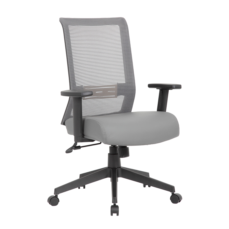 Boss Office Vinyl Seat Cover in Grey
