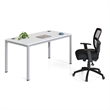 Boss Office Simple System Single Desk in White