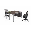 Boss Office Simple System Face to Face Double Desks with Pedestals in Driftwood