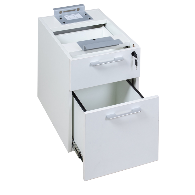 Boss Office Simple System L-Workstation in White