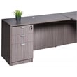 Boss Office L-Shape Desk with Pedestal in Driftwood