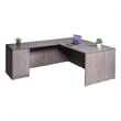 Boss Office L-Shape Desk with Pedestal in Driftwood