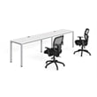 Boss Office Simple System Side by Side Double Desks in White
