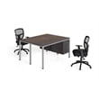 Boss Office Simple System Face to Face Double Desks with Pedestals in Driftwood