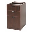 Boss Office L-Shape Desk with Pedestal in Mahogany