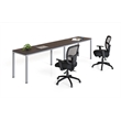 Boss Office Simple System Side by Side Double Desks in Driftwood