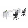 Boss Office Simple System Side by Side Double Desks with 2 Pedestals in White