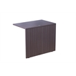 Boss Office U-Shape Desk Credenza with Pedestal and Hutch in Driftwood