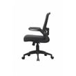 Boss Office Products Flip Arm Mesh Task Chair in Black with Black Frame