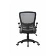 Boss Office Products Flip Arm Mesh Task Chair in Black with Black Frame
