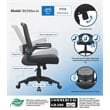 Boss Office Products Flip Arm Mesh Task Chair in Black with Black Frame