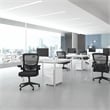 Boss Office Products Flip Arm Mesh Task Chair in Black with Black Frame