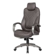 Boss Office Products Executive Hinged Arm Chair in Brown