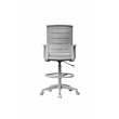 Boss Office Products Mesh Adjustable Stool with Casters in Gray