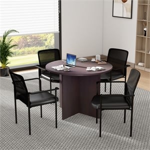 Boss Office Products 42&quotW Conference Table with 4 Chairs in Mocha