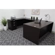 Boss Office Products 71 Inch Executive U-Shape Desk with File Pedestal in Mocha