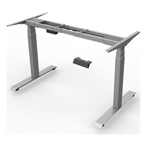 Boss Office Products Motorized Standing Metal Desk Base in Silver