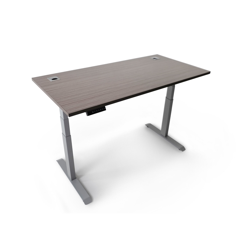 Boss Office Products Motorized Standing Metal Desk Base in Silver