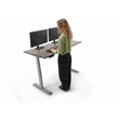 Boss Office Products Motorized Standing Metal Desk Base in Silver