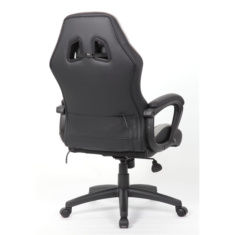 Boss Office Products LED High Back Vinyl Gaming Chair in Black