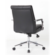 Boss Office Products Charlotte Pillow Top Vinyl Task Chair in Black