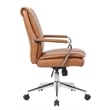 Boss Office Products Charlotte Pillow Top Vinyl Task Chair in Caramel