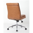 Boss Office Products Charlotte Pillow Top Armless Vinyl Task Chair in Caramel