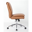 Boss Office Products Charlotte Pillow Top Armless Vinyl Task Chair in Caramel