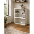 Boss Office Products 3 Shelf Open Engineered Wood Hutch/Bookcase in White