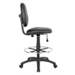 Boss Office Products Vinyl Stand Up Drafting Stool with Foot Rest in Black