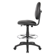 Boss Office Products Vinyl Stand Up Drafting Stool with Foot Rest in Black