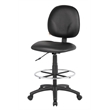 Boss Office Products Vinyl Stand Up Drafting Stool with Foot Rest in Black